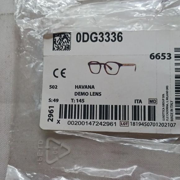 NWT RX-ABLE DOLCE & GABBANA DG3336 HAVANA EYEGLASS FRAMES - Picture 6 of 6